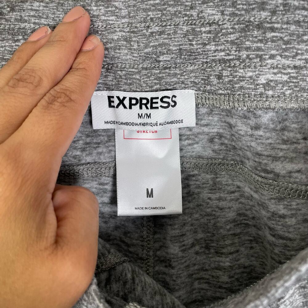 Express Mens Jogger Sweatpants Light Gray Black Pockets M EUC - Picture 3 of 6